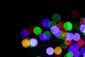 Christmas light. Colorful abstract background. Bokeh Background.