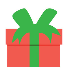 gift in flat style white background isolated vector