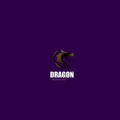 dragon logo colorful gradient design