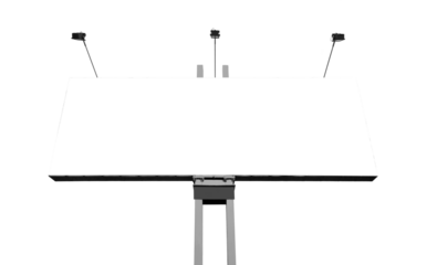 Blank billboard on transparent background