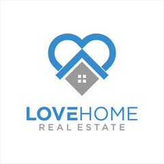 Love With Home Logo Design Template