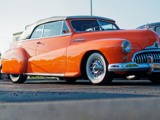 Fototapeta na wymiar Orange Vintage Buick Car