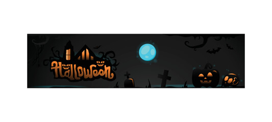 Halloween holiday banner template background