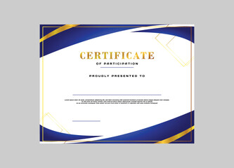 Gradient elegant certificate template design