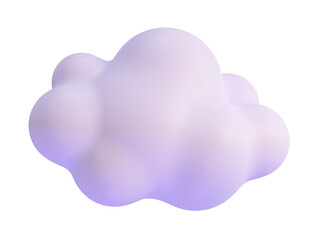 3D Clouds. Fluffy clouds in the sky for decorating cartoon scenes.