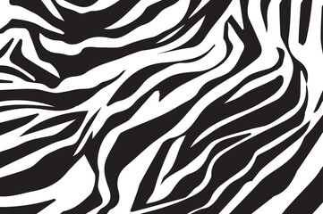 Naklejka na ściany i meble Beautiful black and white stripes of zebras