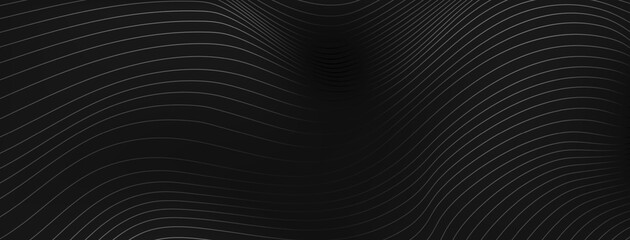 Abstract background made of wavy lines in black colors