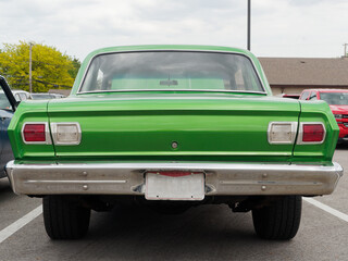 Green Classic Car Back