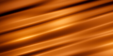 Shiny and glossy orange silk, smooth velvet or fabric surface with ripples and patterns, realistic 3D illustration as background with copy space for text