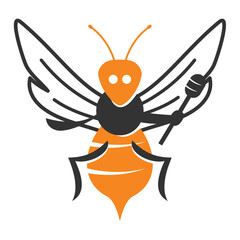 honey Bee animals logo vector Icon Illustration Brand Identity