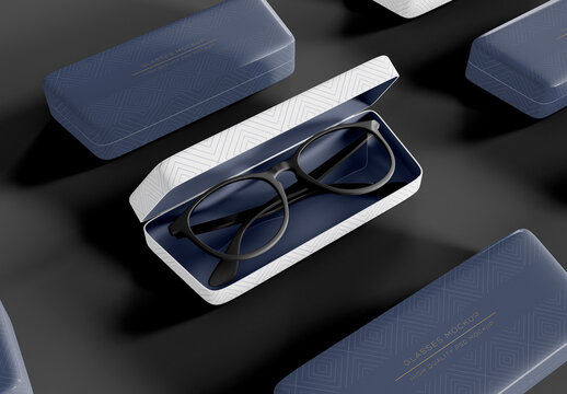 Sunglasses With Case Mockup