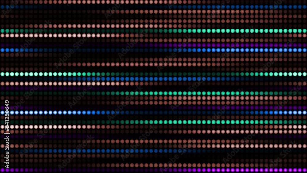 Aufkleber amazing bright neon background of dots, circular lights lined up and changing their color and light 