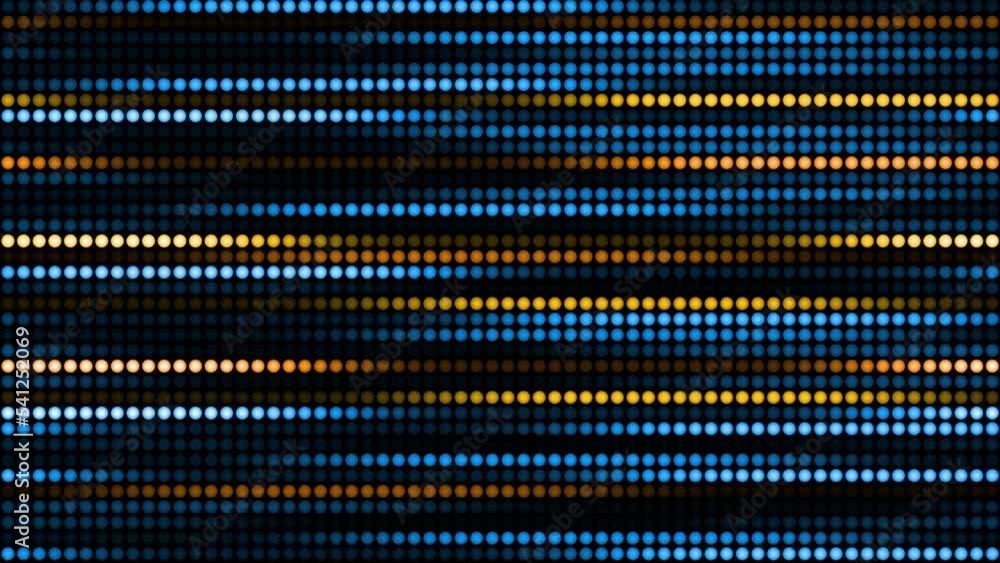 Aufkleber amazing bright neon background of dots, circular lights lined up and changing their color and light 