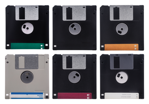 floppy disks isolated and save as to PNG file