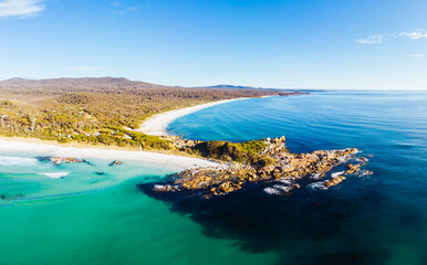 Fototapeta na wymiar Binalong Bay Beach in Tasmania Australia
