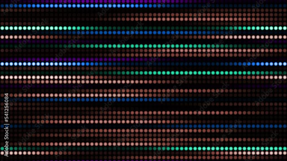 Aufkleber amazing bright neon background of dots, circular lights lined up and changing their color and light 