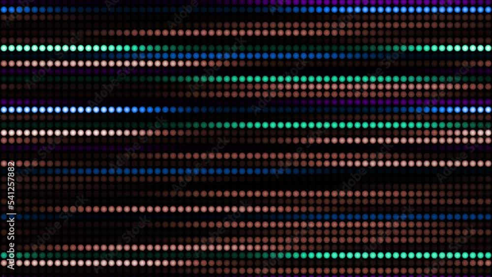 Aufkleber amazing bright neon background of dots, circular lights lined up and changing their color and light 