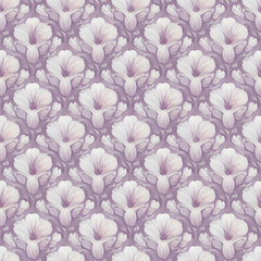 シームレスパターン　素材　紫　花
