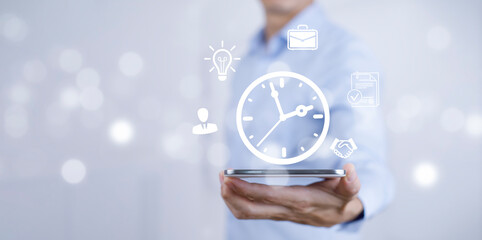 Hand using laptop and touch folder of document Management System, online documentation database and process automation to efficiently manage files work, knowledge, Corporate business technology,