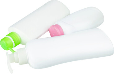 plastic bottle garbage, plastic waste isolated on white