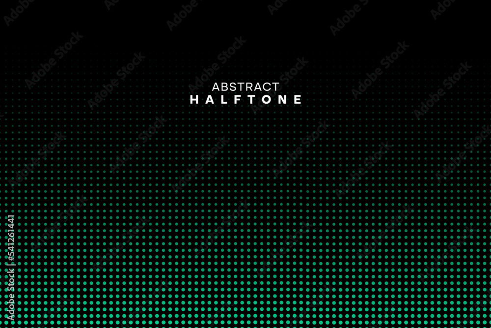 Poster abstract technology background with halftone. modern template banner with green gradient color. new 