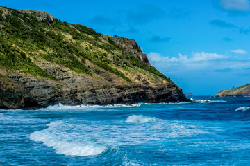 Fototapeta na wymiar View of Saint Barthelemy island, Caribbean