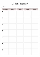 Colorful Meal Planner Template