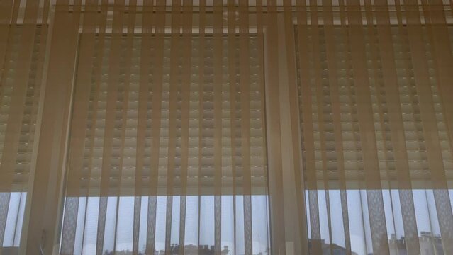 roller shutters on the windows. Protection from sunlight. Roller shutters are closed from sunlight. Lower roller shutters