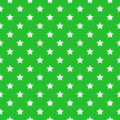 Christmas seamless pattern. Abstract, geometric textile print with white stars on background. New year wrapping texture. Vector illustration. Holiday festive background.