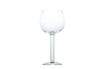 A wineglass on white background