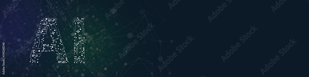 Poster technology connection digital data concept.