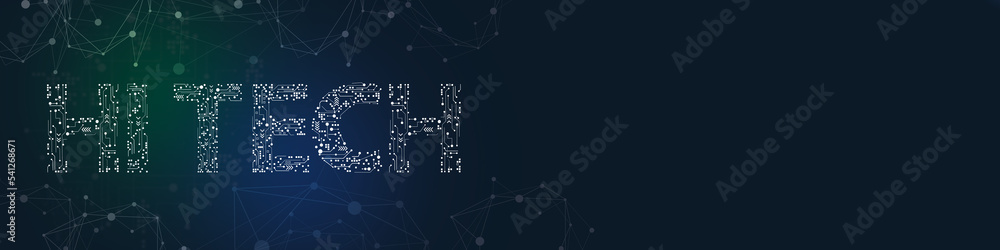 Poster technology connection digital data concept.