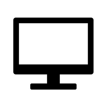 Shopping terminal or computer monitor simple isolated icon for apps and websites