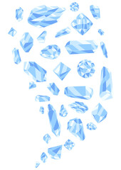 Background with crystals or crystalline minerals. Jewelry or semiprecious gem stones.