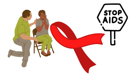 people holding a sign of peace | Stop Aids 