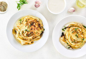 Roasted cabbage steaks