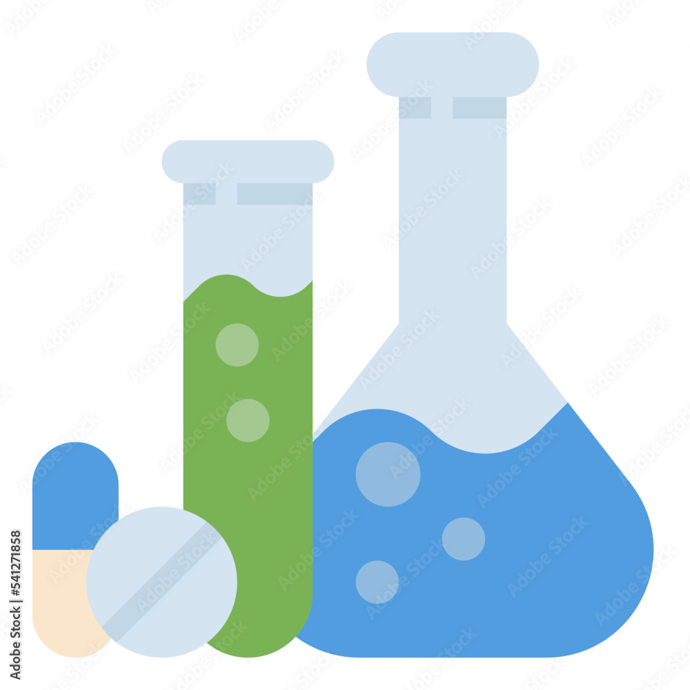 Wall mural chemist flat icon