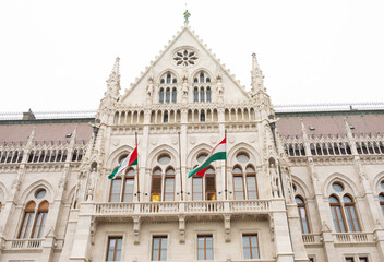 Fototapeta premium General view of the Hungarian Parliament, Budapest.
