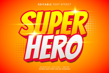 Super hero cartoon editable text effect