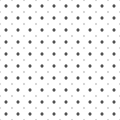 Square seamless background pattern from black no entry road signs are different sizes and opacity. The pattern is evenly filled. Vector illustration on white background