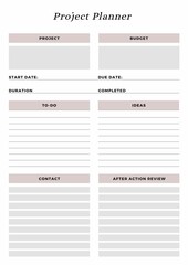 Colorful Project Planner