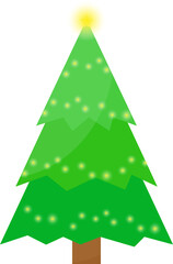 This is a Christmas tree with decorations.