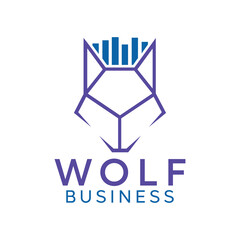 Wolf geometric logo design vector EPS10 finacial