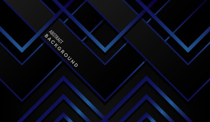 Abstract Geometric Blue and Black Modern Background