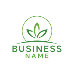 Tree leaf vector logo design, eco-friendly concept