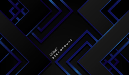 Abstract Geometric Blue and Black Modern Background