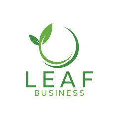 Tree leaf vector logo design, eco-friendly concept