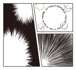 abstract circle background.One of the dialogue expressions in Japanese comics.