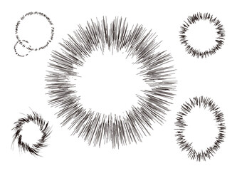 abstract circle background.One of the dialogue expressions in Japanese comics.