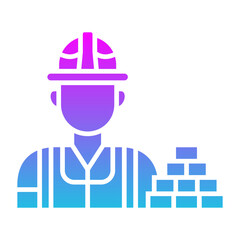 Builder Glyph Gradient Icon